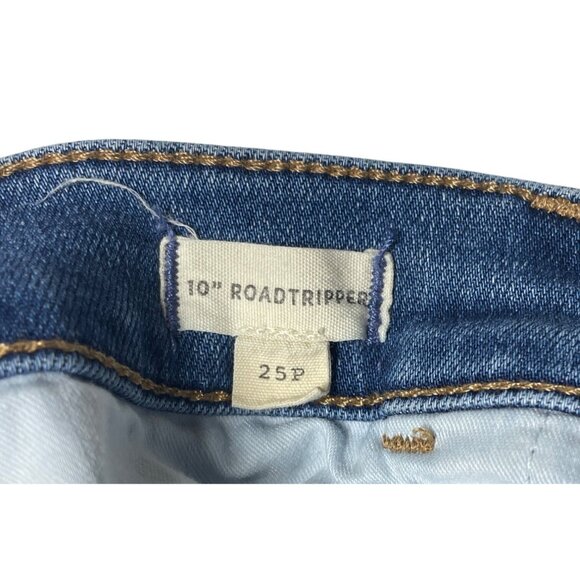 Madewell Women's 25P Jeans Mid-Rise Roadtripper Jeans Blue Denim Cotton‎ Blend - Picture 3 of 14